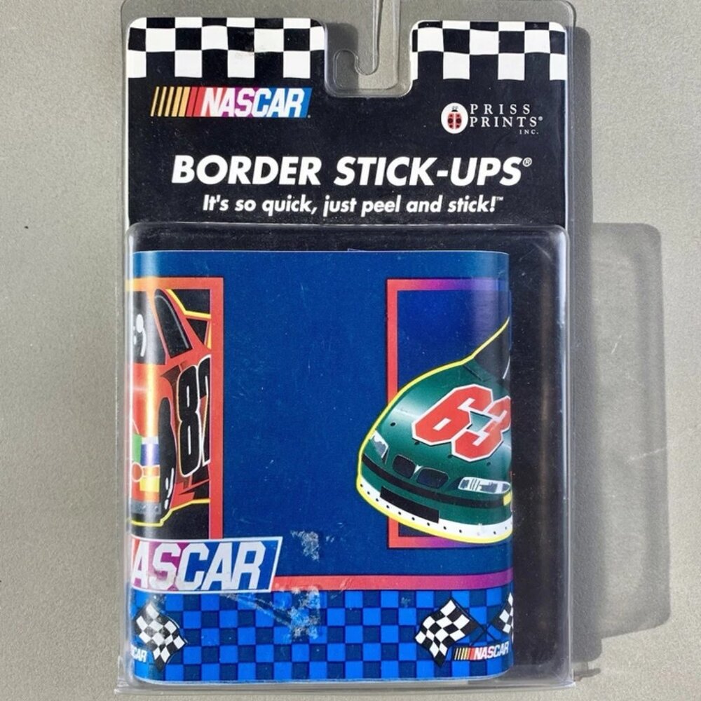Vintage NASCAR Border Stick-Ups Wallpaper for Boys’ Bedroom